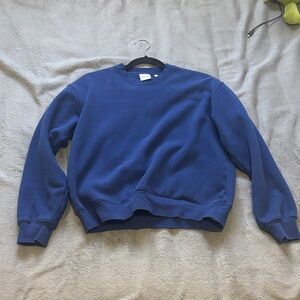 Aritzia Byron Blue Sweatfleece Top